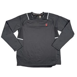Spyder Active Shirt Mens Medium ProWeb Performance Black Long Sleeve Reflective